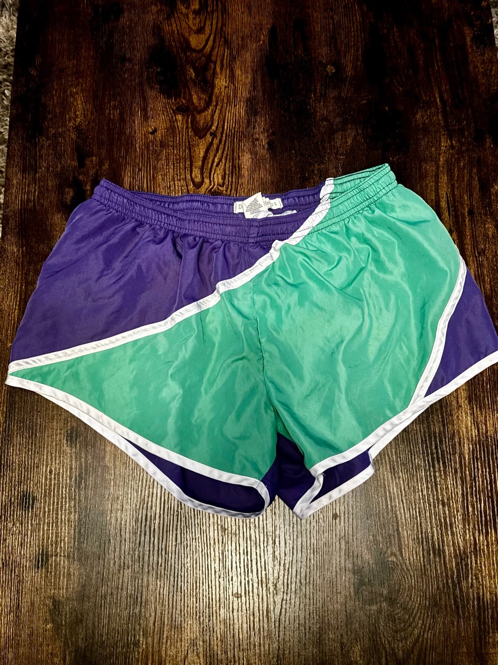 Derek Heart Green and Purple Athletic Shorts size M